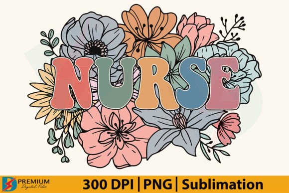 Download Retro Floral Nurse PNG, Flower Design - Flora Collection
