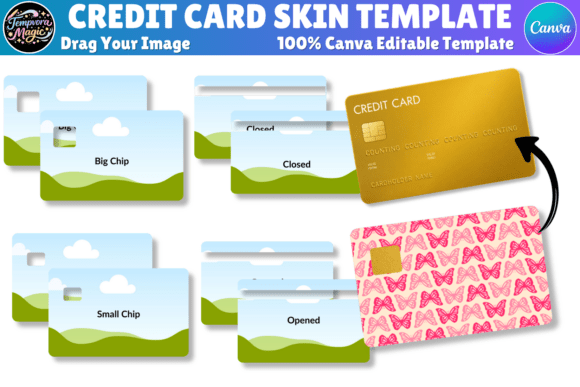 Download Credit Card Skin Canva Editable Template - Skin Collection