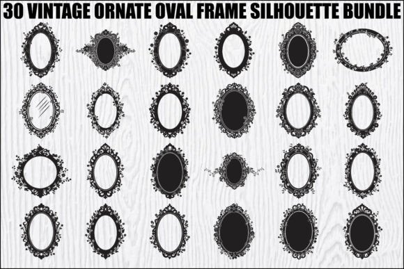 Download Vintage Ornate Oval Frame Bundle - Ornate Collection