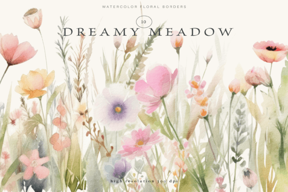 Download Wild Flowers Floral Border Clipart Set - Flora Collection