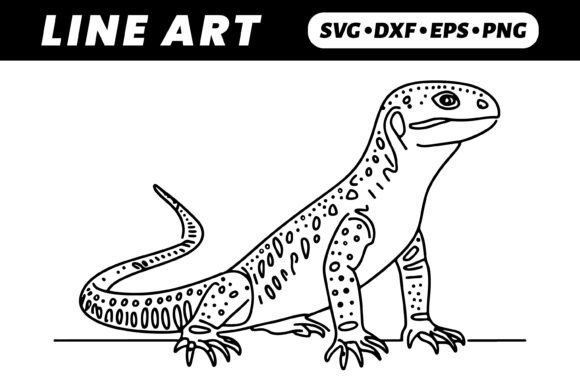 Download Line Art Lizard, Ornate Design, Reptile - Ornate Collection