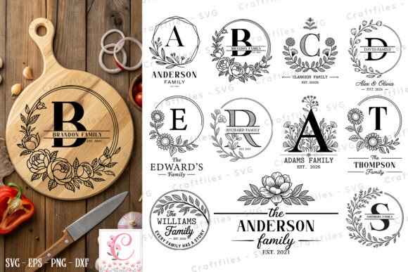 Download Personalized Floral Letter Monogram SVG - Flora Collection