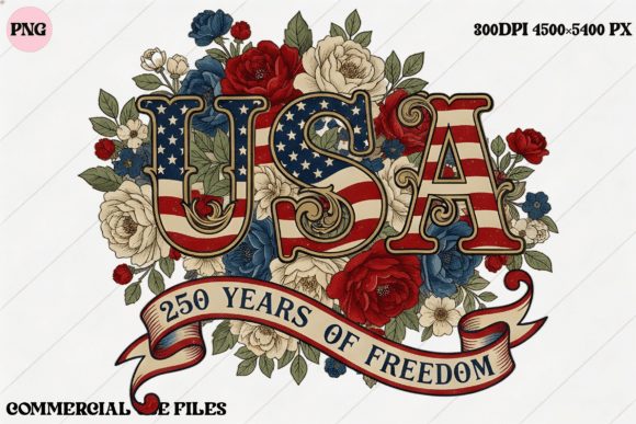 Download USA 250 Years of Freedom Floral Design - Flora Collection