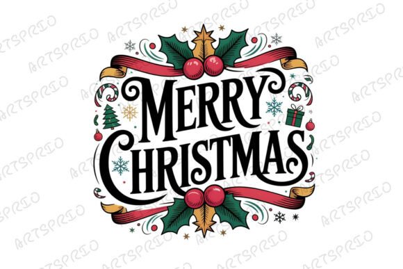 Download Merry Christmas Ornate Design, PNG - Ornate Collection