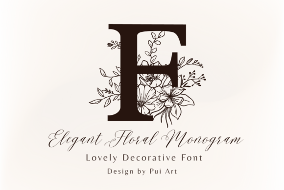 Download Elegant Floral Monogram - Flora Collection