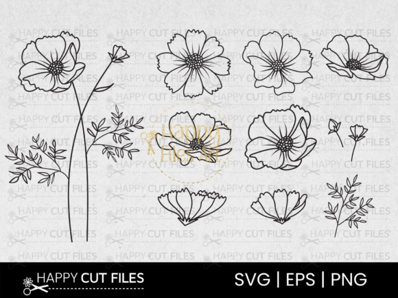 Download Cosmos Flower Svg Element Floral Bouguet - Flora Collection