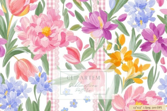Download Spring Floral Sublimation Pattern Design - Flora Collection